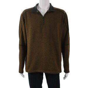 Kuhl Mens Pullover Sweater Brown Collared Long Sleeve Fall Outdoor Size XL